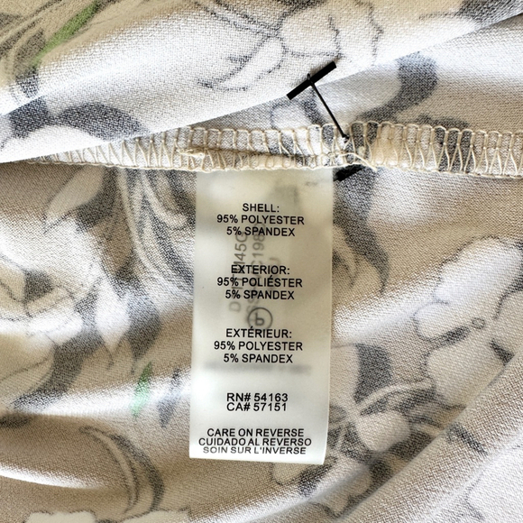 Tommy Hilfiger Sleeveless Blouse Size Small  Beige Gray Floral Twist Front NWT - Picture 6 of 8